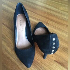 Aldo Black Suede Heels